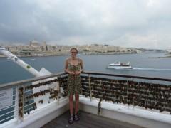 Pohled na Vallettu ze sliemské vyhlídky.