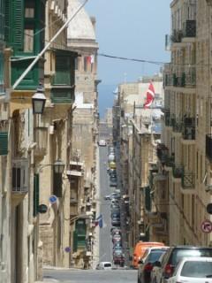 Nahoru a dolů ve Vallettě.
