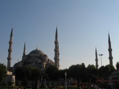 Modrá mešita v Istanbulu za soumraku
